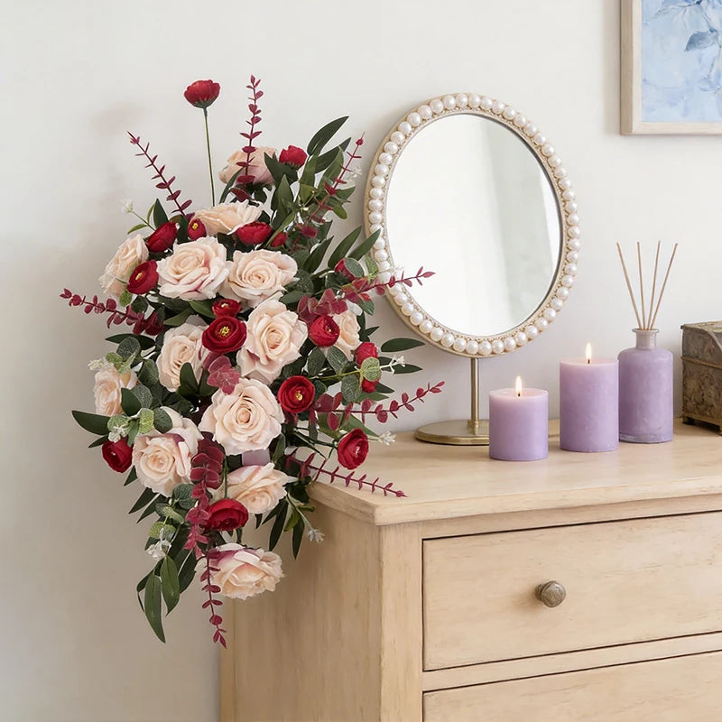 Tejesa  Wedding Floor Flower Arrangements/ Artificial Eucalyptus Flower Decorations for Wedding Paths