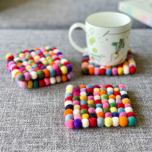 4 Pack Felt Coaster Set for Gift Decorations Coaster /Wool Felt Coasters
