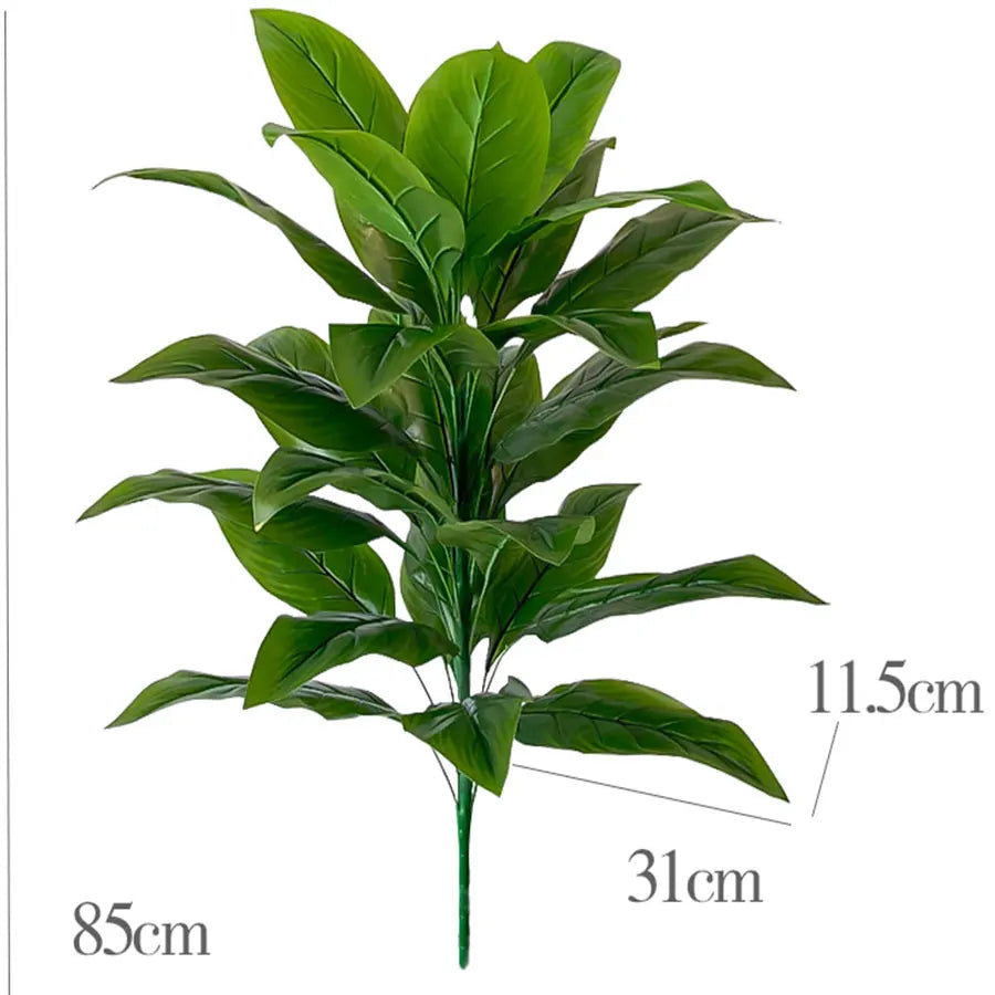 Tejesa 68cm-85cm Large Artificial Plants Fake Tropical Plants Branch Real Touch Tree Leaves Plastic Plants for Home Garden Decoration