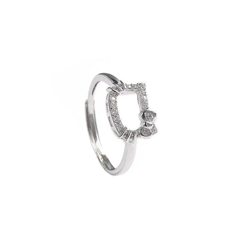 New Kawaii Sanrio Hello Kitty Sparkling Diamond Necklace Cartoon Cute Sexy Clavicle Chain Girl Cute Ring Jewelry Holiday Gifts