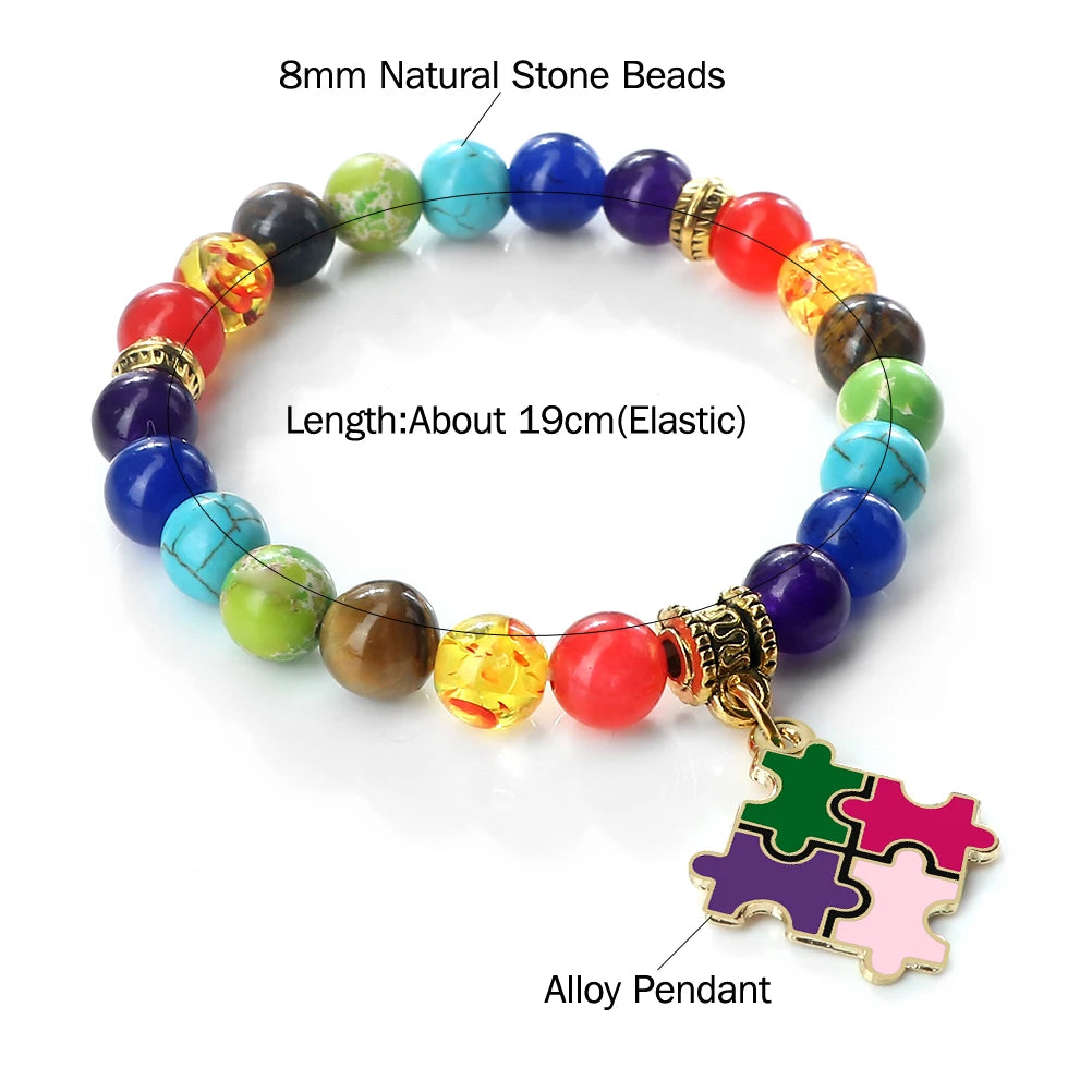 Hot 7 Chakra Beaded Reiki Healing Bracelets Women Men 8mm Natural Stone Energy Beads Bangle Couples Fashion Yoga Healthy Jewelry