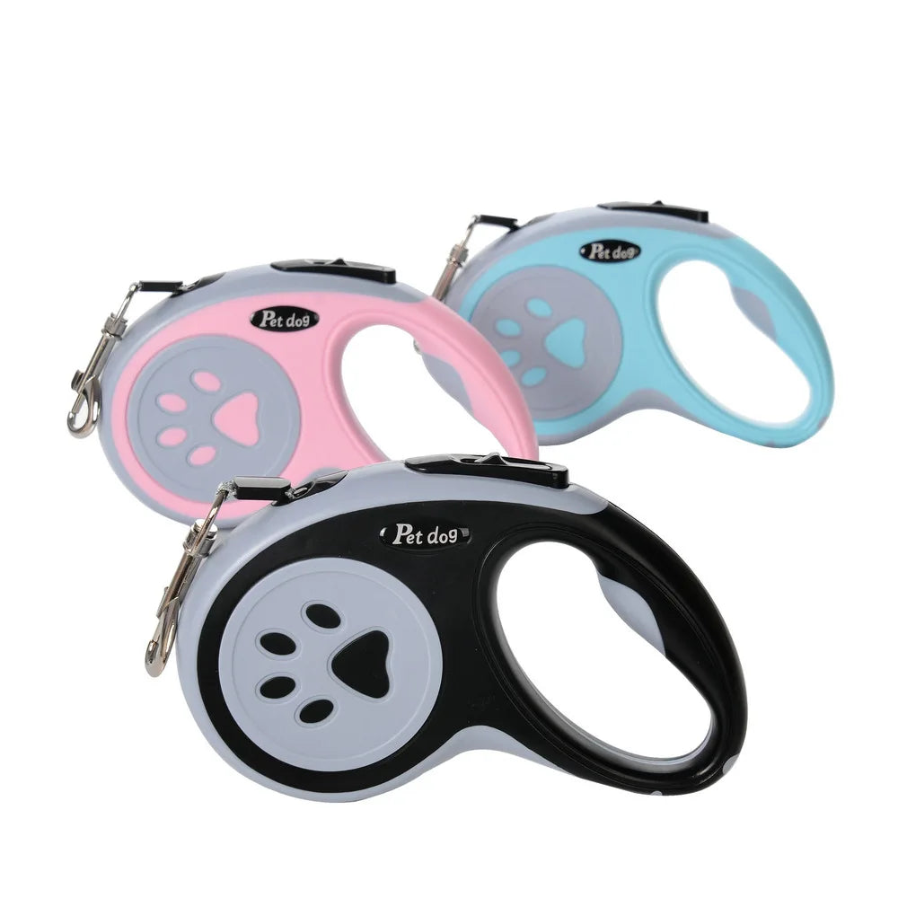Tejesa Automatic Retractable Pet Leash, Bone Paw Print Telescopic Dog Leash, Dog Leash, Dog Leash