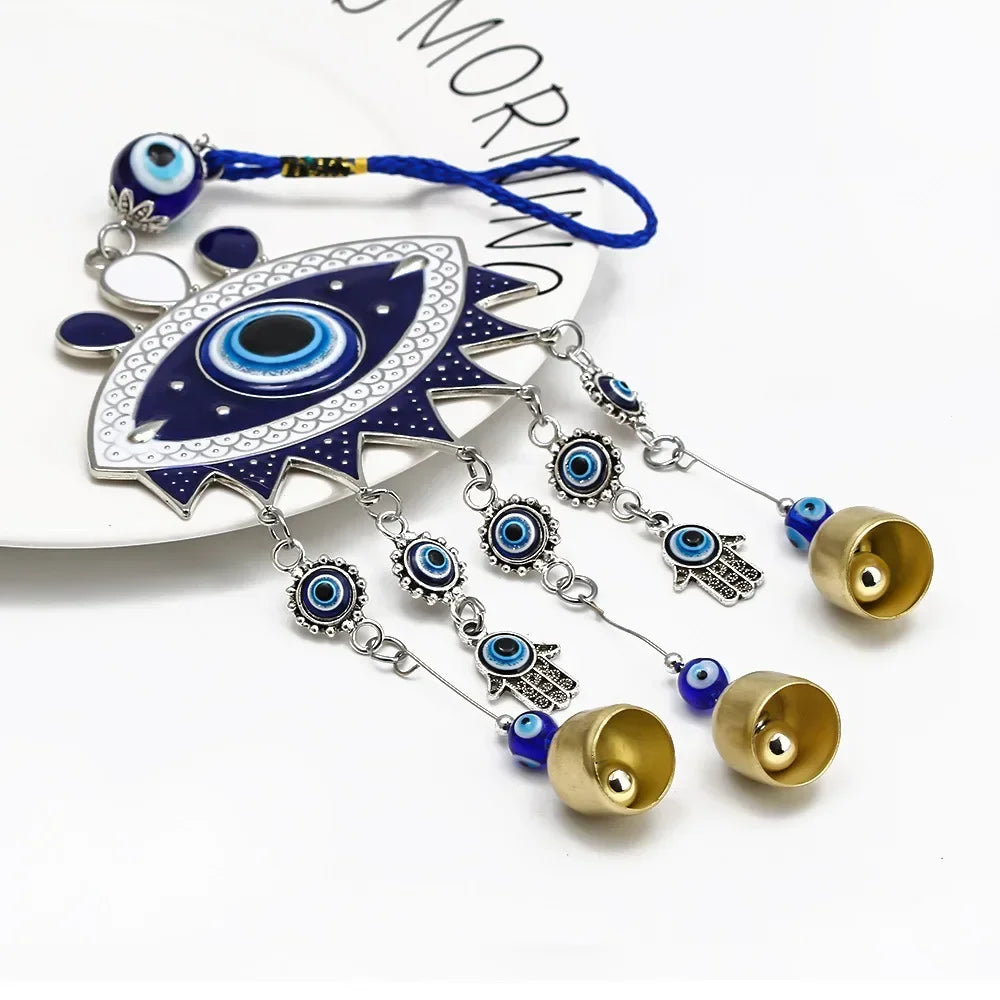 Hemasa Blue Evil Eye Wind Chimes Wall Hanging Decor Birthday Gift   Decoration  Farmhouse Oranament Boho Home Decor