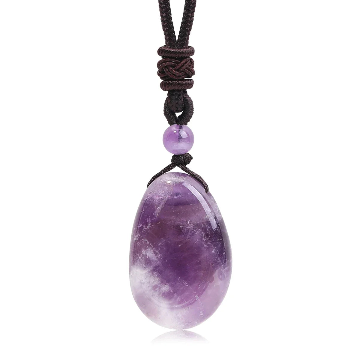 Hemasa Natural Gemstone Amethyst Rose Quartz Clear Quartz Necklace Pendants For Men And Women Health Wealth jewelry