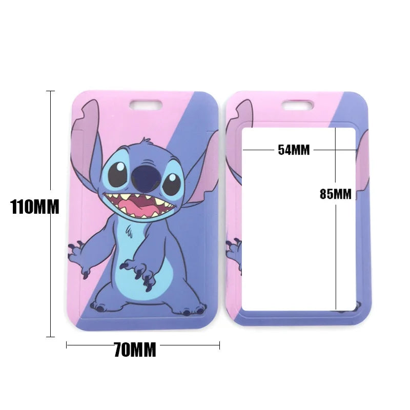 Disney Stitch Lanyard Badge Holder ID Card Lanyards Mobile Phone Rope Key Lanyard Neck Straps Keychain Key Ring