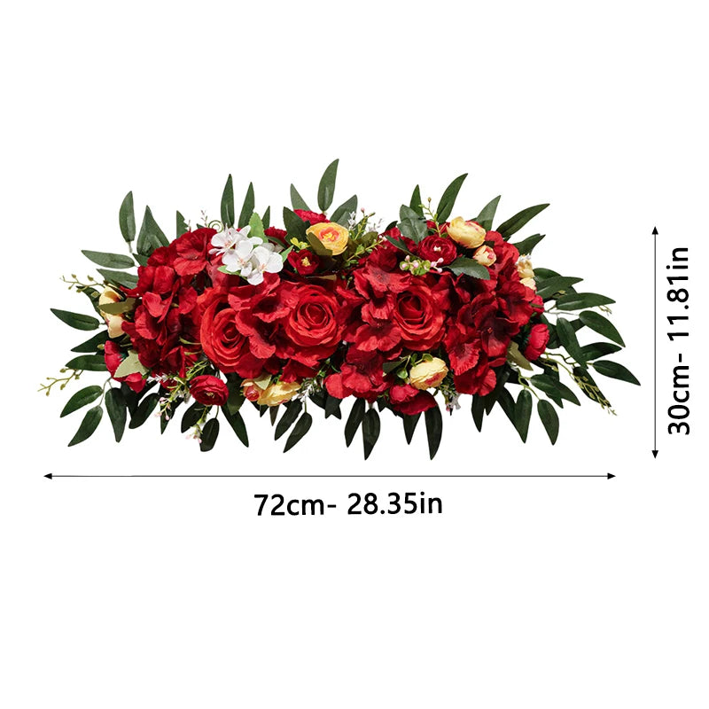 New wedding simulation flower door lintel flower mirror front bedroom wall decoration wedding hanging flower road flower table f