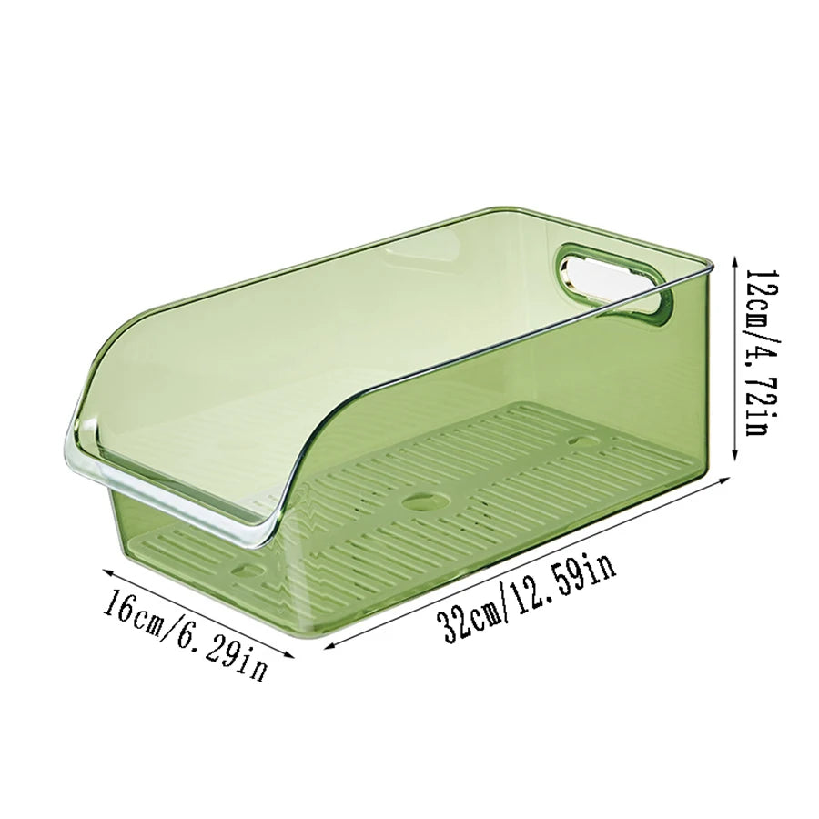 1PCS Home Refrigerator Organiser Fruit & Vegetable Drainer Refrigerator Storage Rack Cosmetic Storage Drink Storage Basket