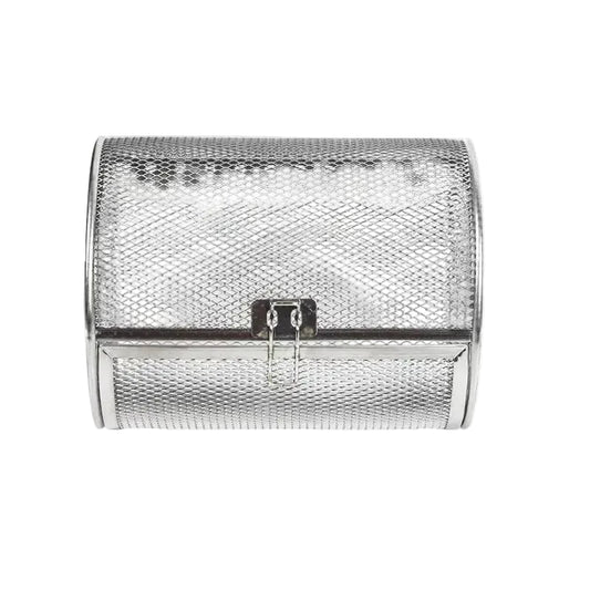 Tejesa Rolling Grill Baskets For Outdoor Grill Stainless Steel Air Fryer Basket For Camping Coffee Roaster Round Grill Basket Grill