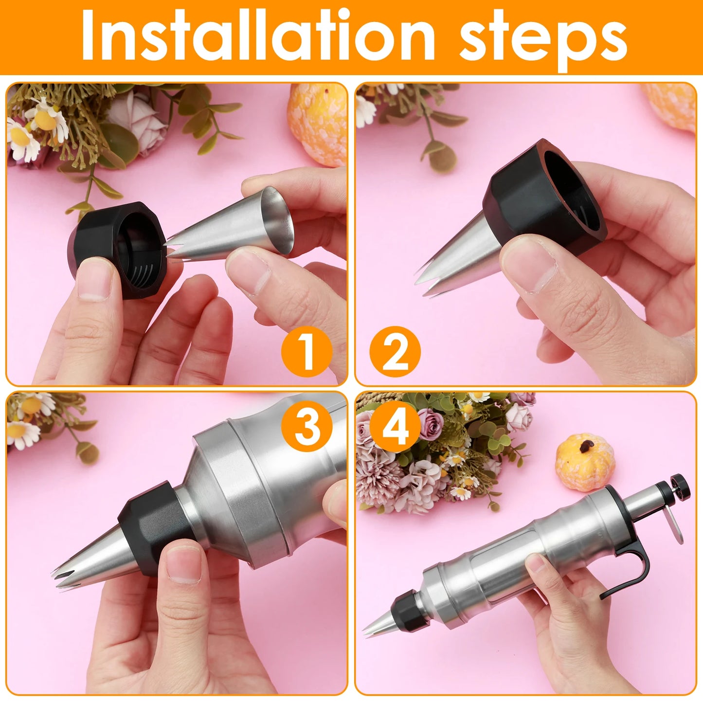 Tejesa Cake Decorating Piping Syringe DIY Cupcake Decorating Nozzle Frosting Making for DessertDessert Cookies Cream Filling Injector