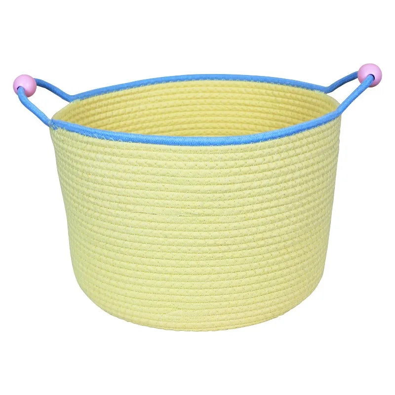 1pcs Cotton Rope Storage Basket for Home Bedroom Living Room Bathroom Closet Toy Clothes Blanket Storage Decorative Woven Basket