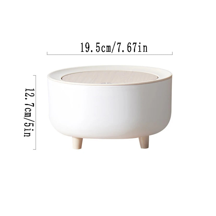 1PCS Desktop Wastebasket Household living room press type paper basket Office peel paper confetti basket Dormitory with lid pape