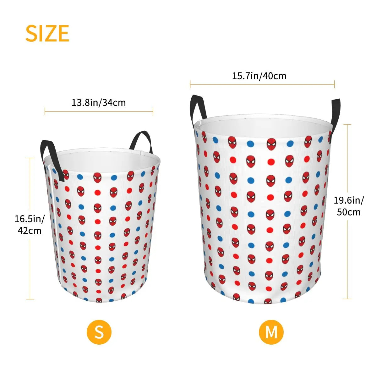 Tejesa  Spider Man Laundry Hamper/ Large Clothes Storage Basket/ Superhero Movie Toys Bin Organizer for Boy Girl