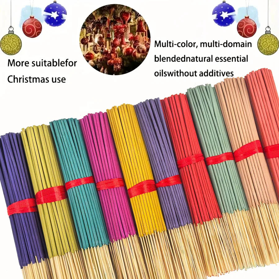 7 Sets of 140 Incense Sticks, Available in Four Seasonal Sets: Rose, Lavender, Sandalwood, Jasmine, Mint, Cherry Blossom, Herbal and Dragon Blood Wood, Each Pack Contains 20 Sticks, Suitable for Home Use, Office, Yoga, Medita