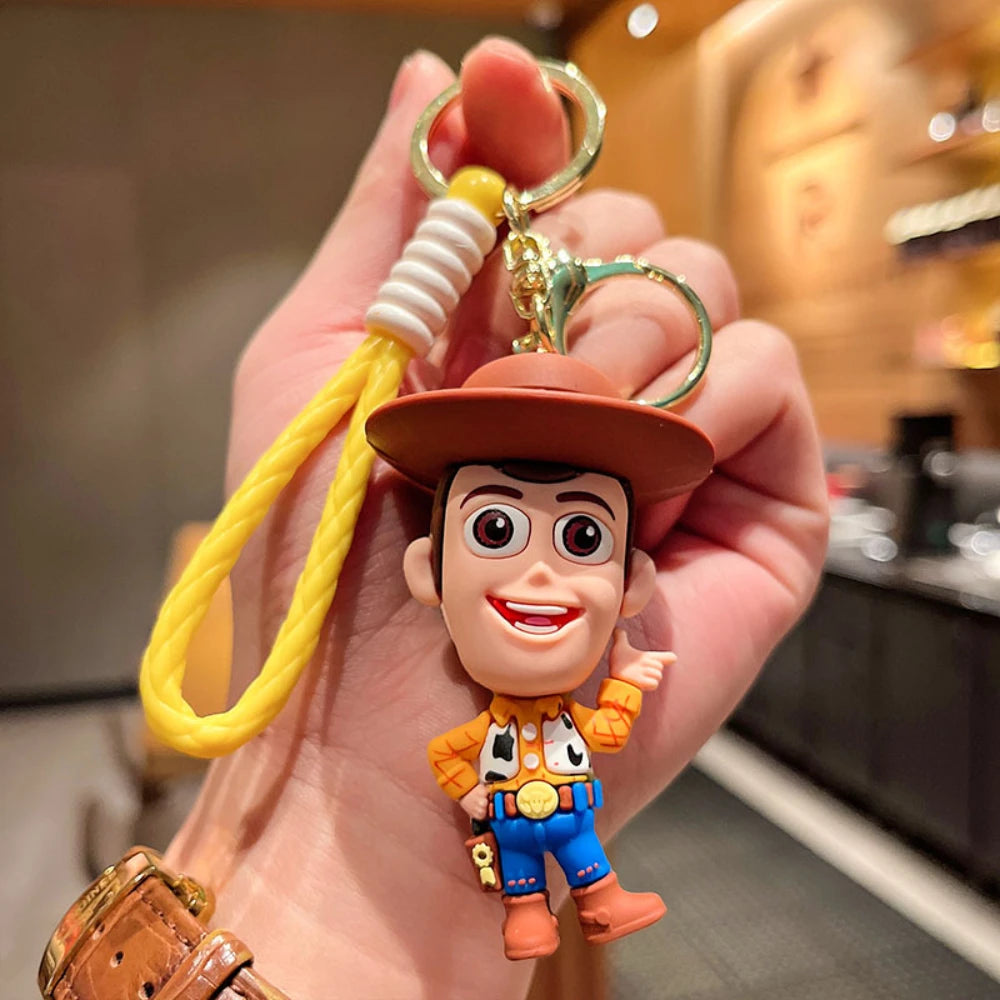 Toy Story Keychain Cute Three Eyes Alien Keyring Pendant Kawaii Disney Bag Accessories Decorative Gift Key Chain Girls