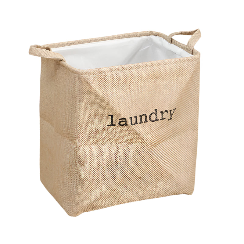 Hemasa Jute Cloth Art Dirty Clothes Collection Basket Light Luxury Home Bathroom Foldable Laundry Basket  Storage