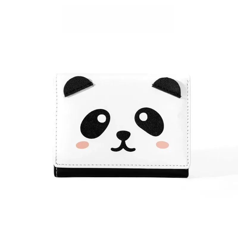 Hemasa Cute Panda Small Money Clip Pocket Wallets for Students Mini Coin Purse