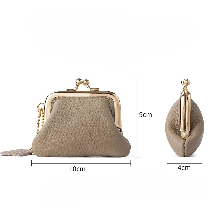 Tejesa  Multi-Color Genuine Leather Mini Coin Purse Compact Change Wallet Top Layer Cowhide Women Small Wallet