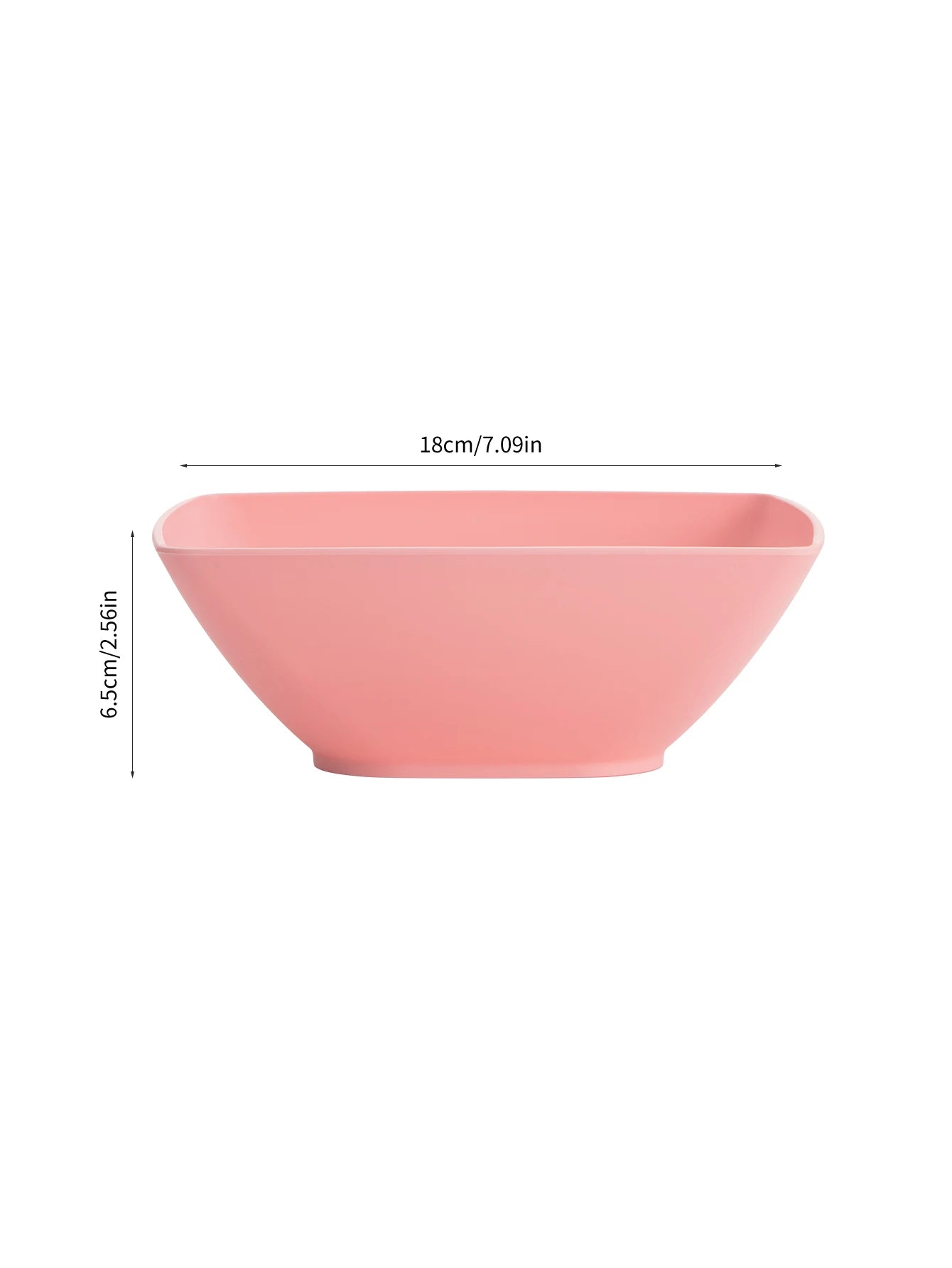 Tejesa 6pcs Large size plastic square bowls reusable household plastic tableware can be used for soup noodles oatmeal salad