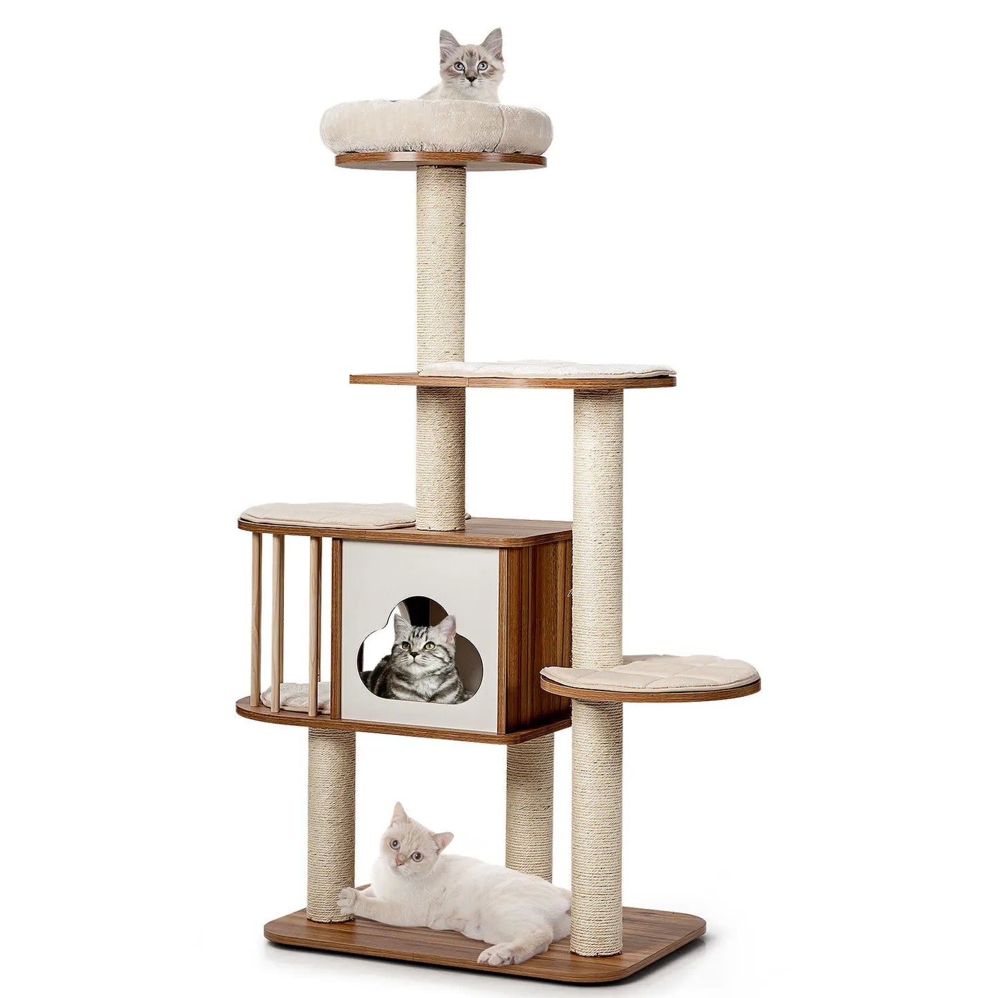 Hemasa Large Cat Tree Tall Cat Tower Multi Level Activity Centre