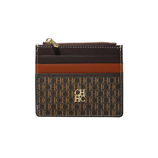 CH Portable Women's Wallet Exquisite Urine Decoration Durable and Elegant Brand Design Letter Decoration Zipper Card Bag
