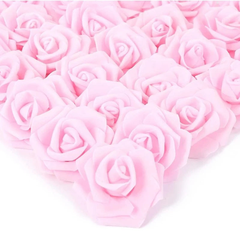 Tejesa 30/50Pcs Artificial Bridal Bouquet Foam Rose Flower Head Fake PE for Home Room Dceoration Party Wreath Accessories Wedding Decor