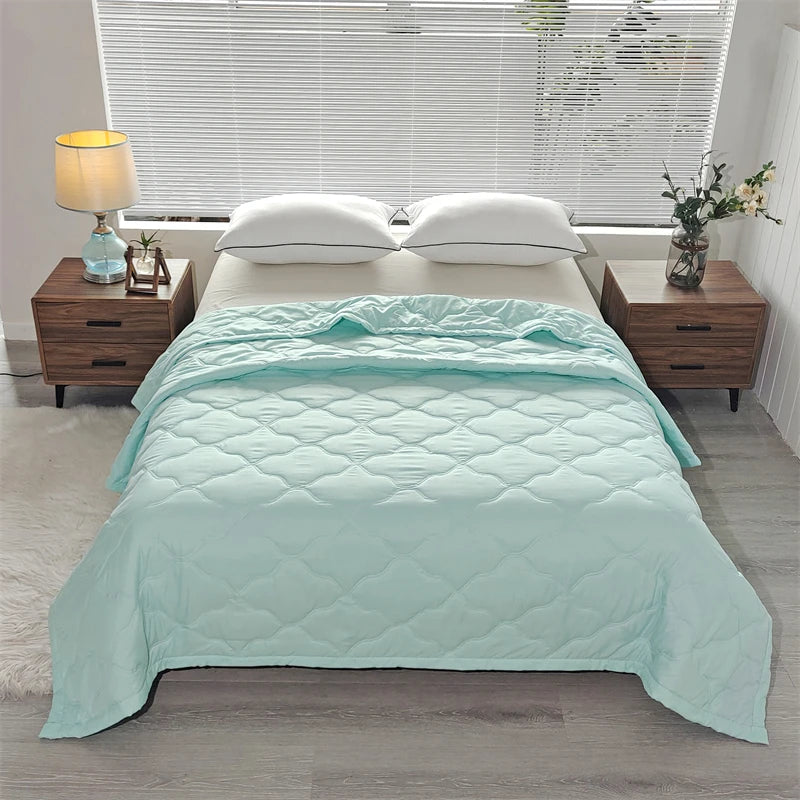 Hemasa Quilted summer single double bed light Printed quilt core Air conditioning quilting twin queen size duvet Thin plaid comforter