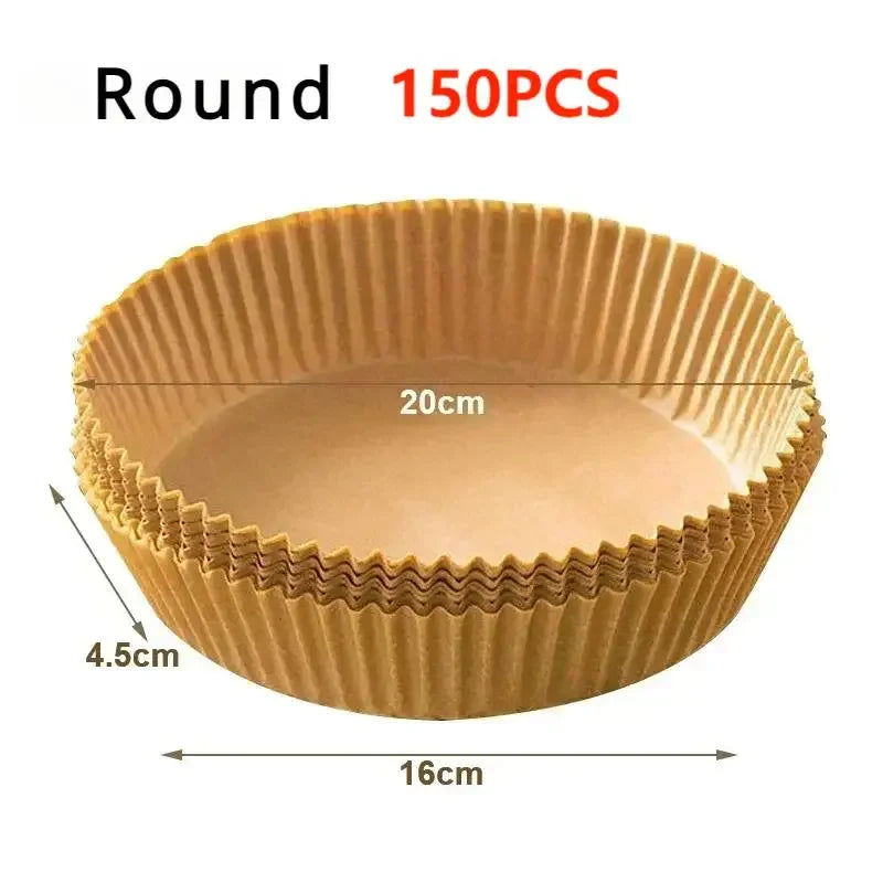 Tejesa Air Fryer Disposable Baking Paper Liner Non-Stick Mat Steamer Square Round Parchment for Microwave Oven Kitchen Cookers (20CM-Square, 200PCS)
