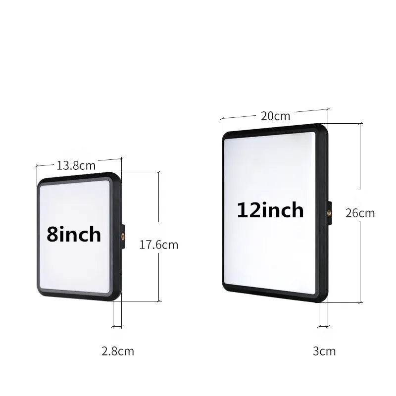Tejesa 8/12 Inch LED Photography Video Panel Light Photo Studio Lighting Kit For Shoot Live Streaming Youbube With Tripod Stand