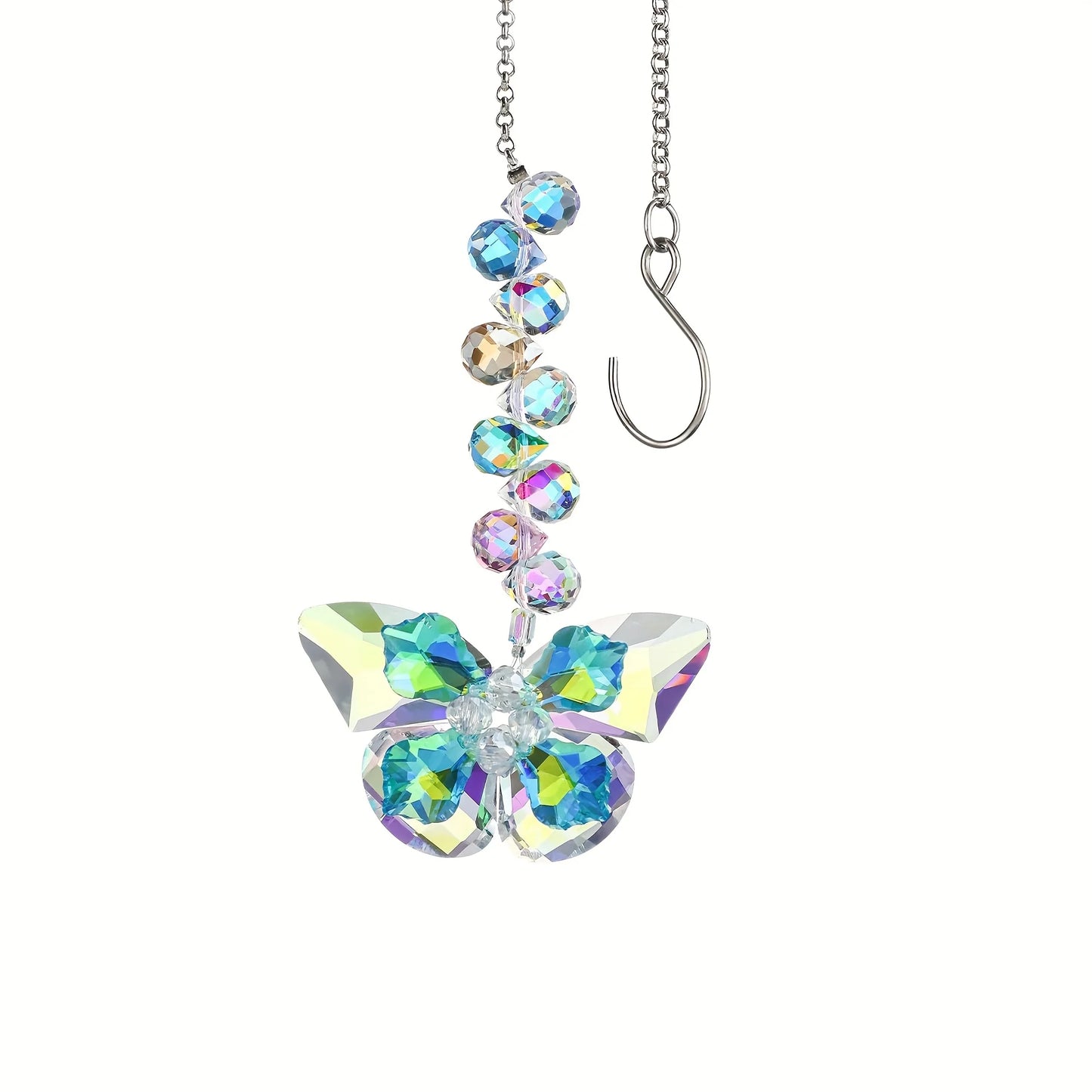 Tejesa 1/4 piece crystal butterfly sunflower hanging ornament/decoration/ rainbow maker sun catcher