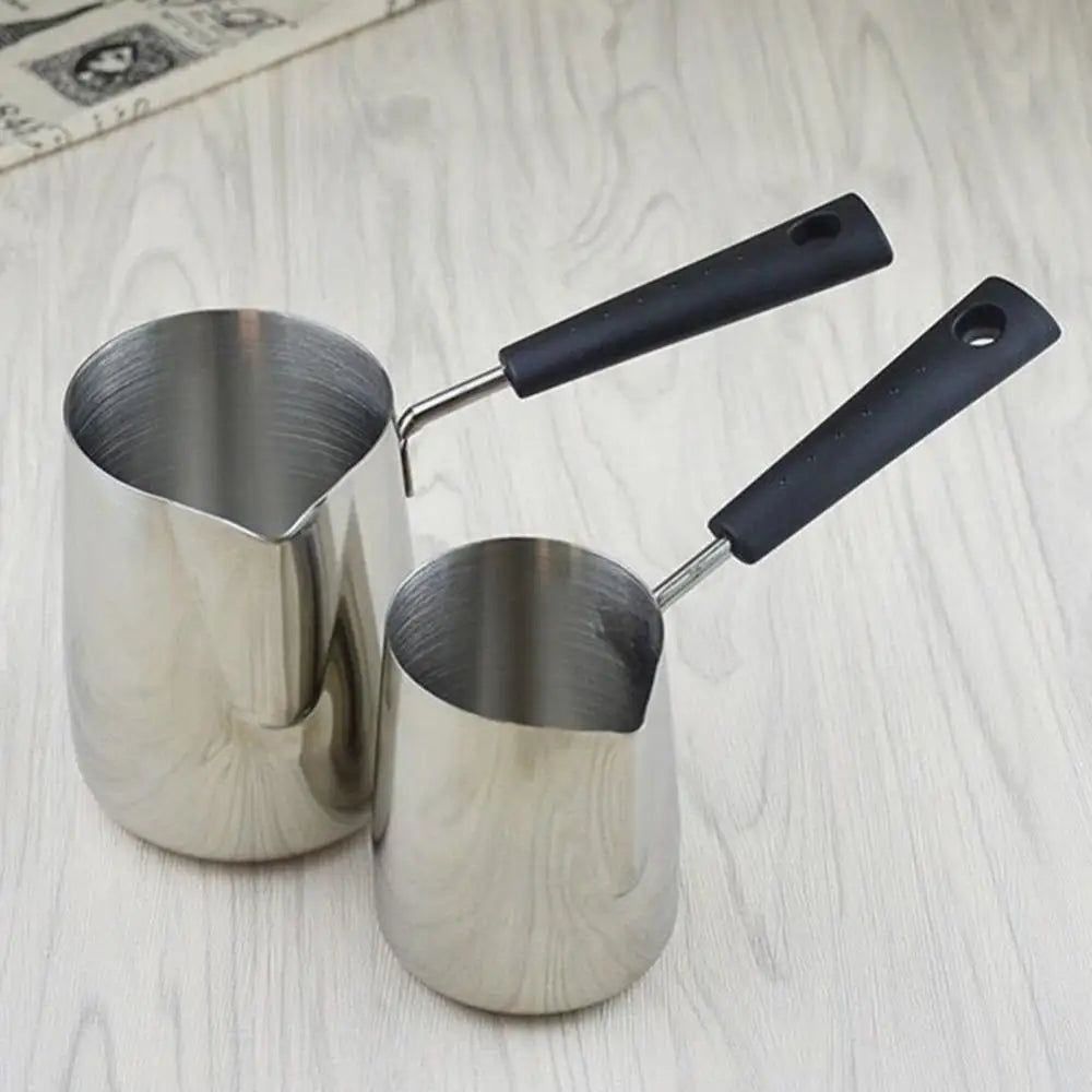 Stainless Steel Wax Melting Pot with Silicone Handle DIY Candle Melts Pot Dissolve Soap Jug Heated Coffee/Milk/Chocolate