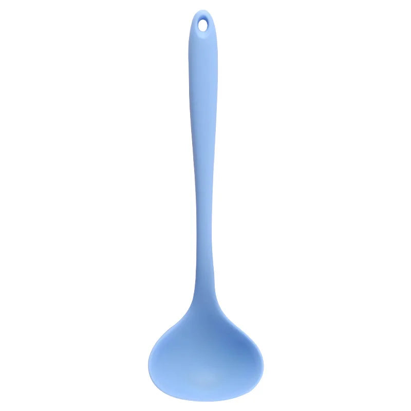 Hemasa Long Handle Silicone Soup Spoon Large Ramen Noodles Tablespoons Hot Pot Porridge Ladle Scoop Kawaii Japanese Kitchen Utensils