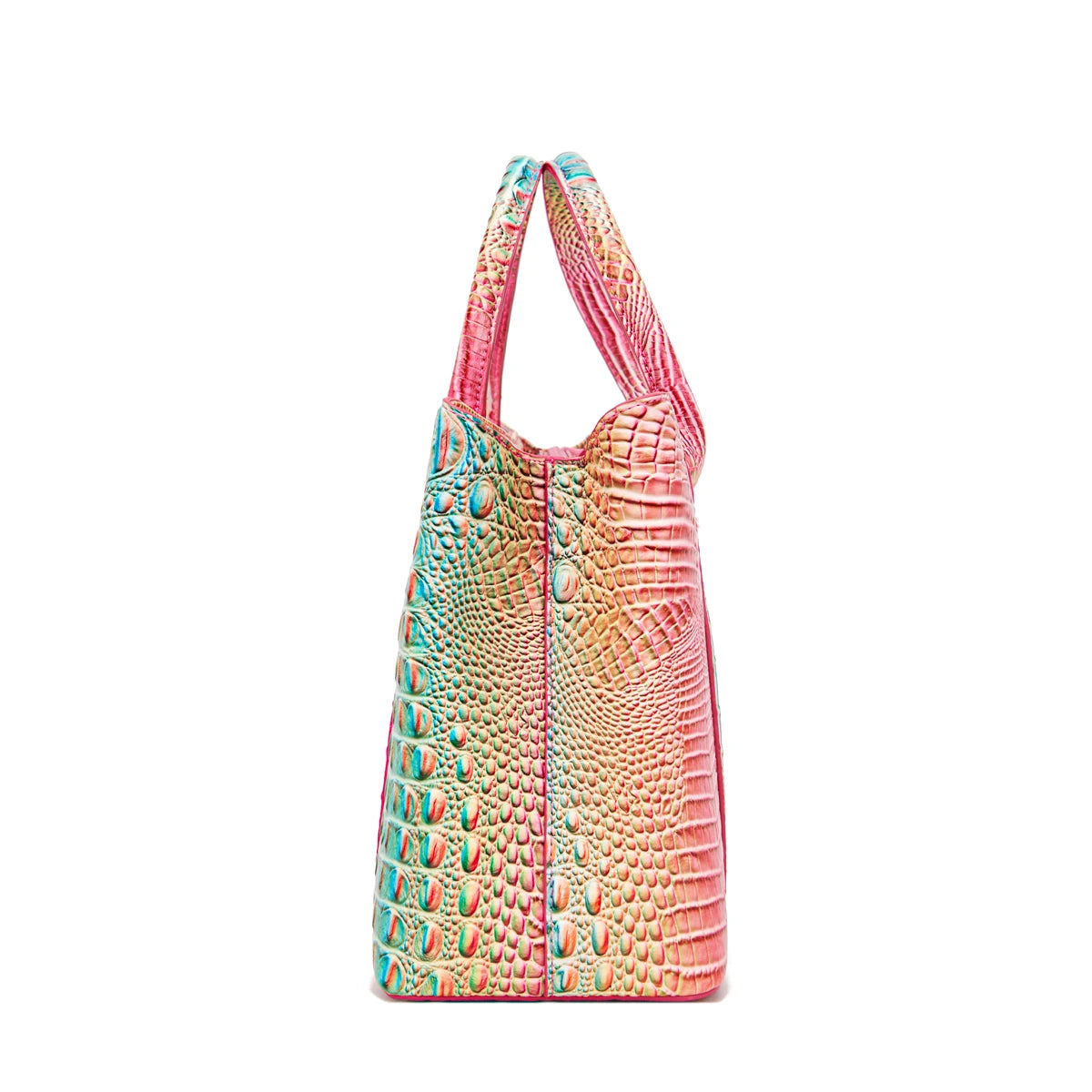 Fashionable and colorful gradient crocodile pattern crossbody bag, personalized color matching