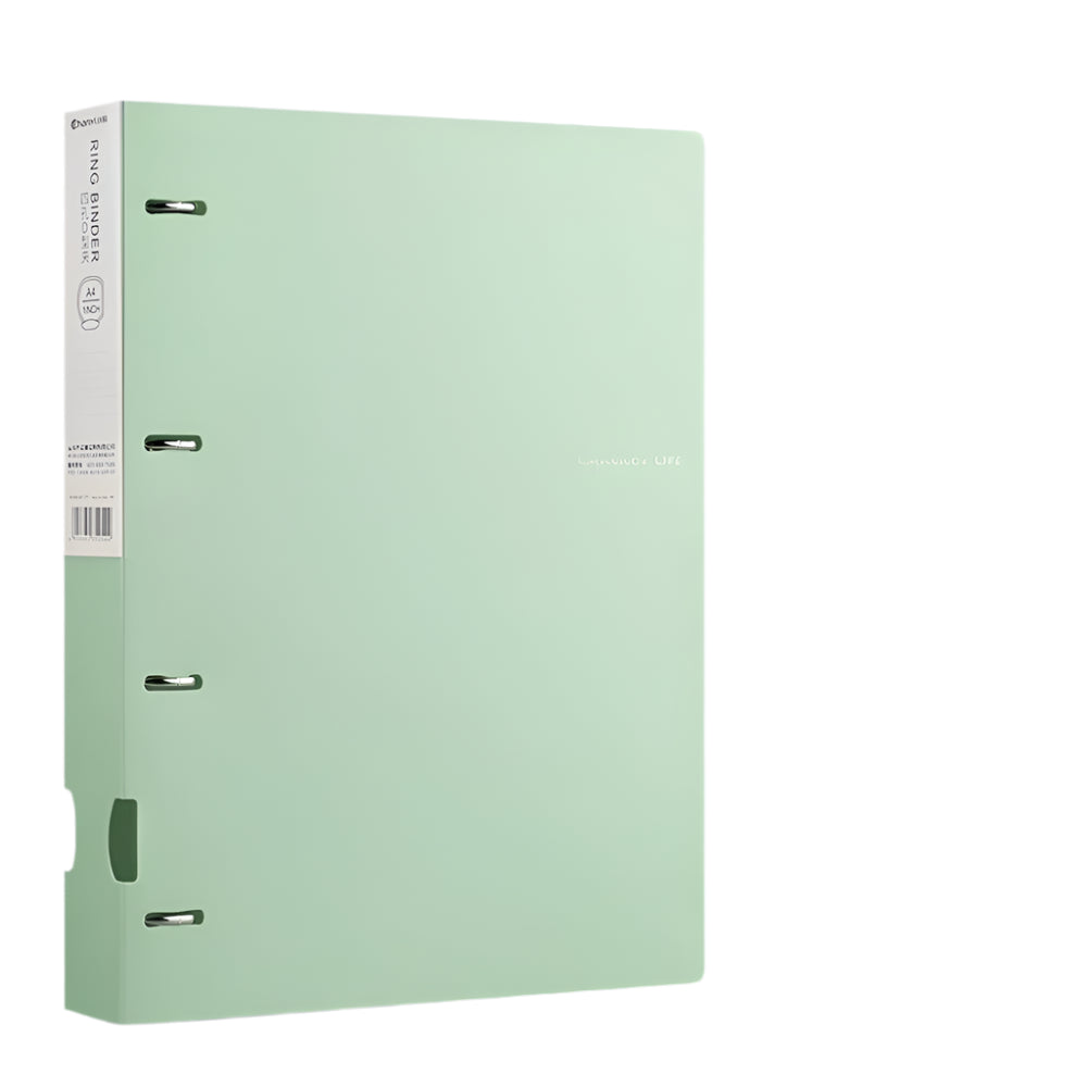 Heamsa  A4 Loose-leaf Folder Document Display Book 4 Holes Loose-leaf Folder Morandi Colour Waterproof File Ring Office Stationery