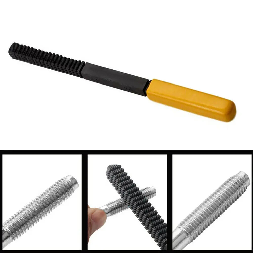 4/1pc Thread Repair File 0.75-3mm Metric Thread Restoration Repair File Mini Hardware Screws Repair Tool Cleans Damaged Thread