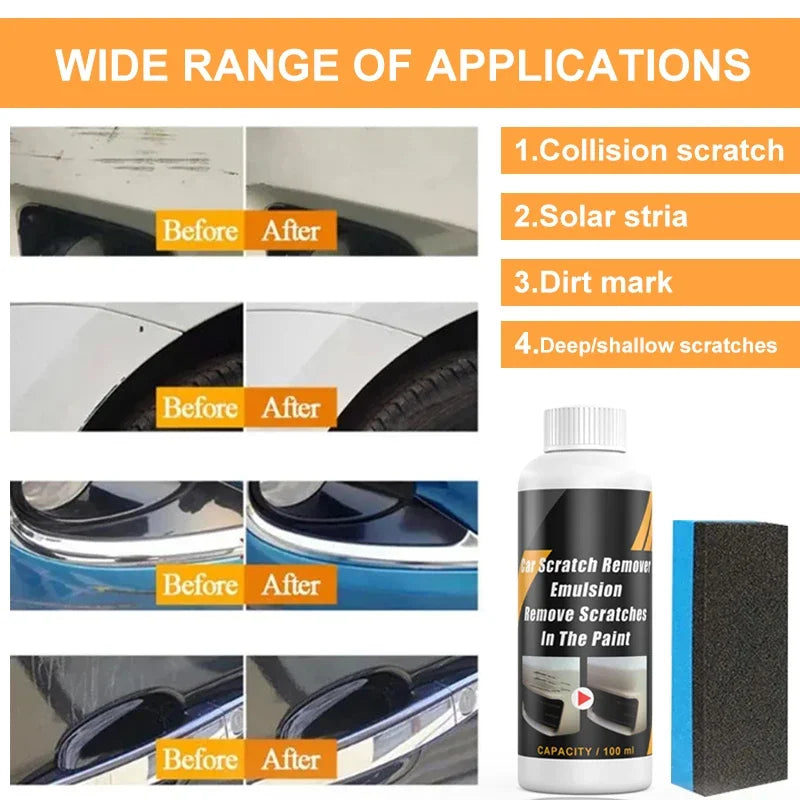 Hemasa Car Scratch Remover Paint Care Tools Auto Swirl Remover Scratches Repair Polishing Auto Body Grinding Compound Anti Scratch Wax