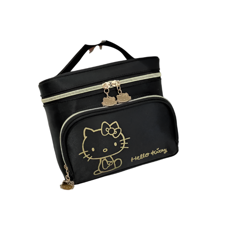 Hemasa Hello Kitty Cartoon Cosmetic Bag Portable Mommy Bag Lunch Box Oxford Storage Case Purse Kawaii Box Makeup Pouch