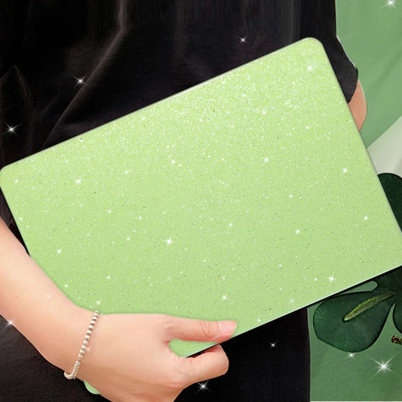 Hemasa Glitter Laptop Case for Macbook Air 13 Case M3 M2 M1 Chip New Air15 M3 Max Cover for Macbook Pro 13 A2338 A2251 Candy Skin Shell