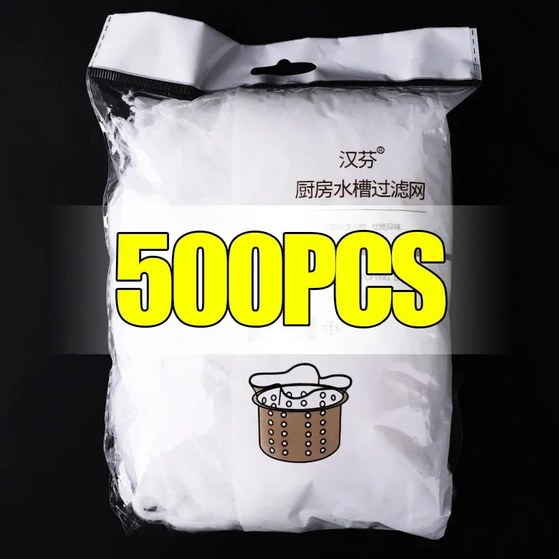 1000-30Pcs Disposable Sink Filter Anti-blocking Sink Strainer Sewer Mesh Garbage Bags Cleaning Strainer Net For Kitchen Bathroom
