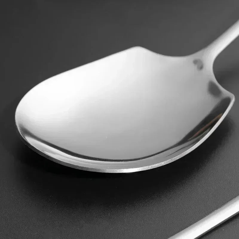 3/1Pcs Large Stainless Steel Spoon Long Handle Spoons Kitchen Cutlery Rice Dumpling Porridge Soup Scoops Restaurant Tableware