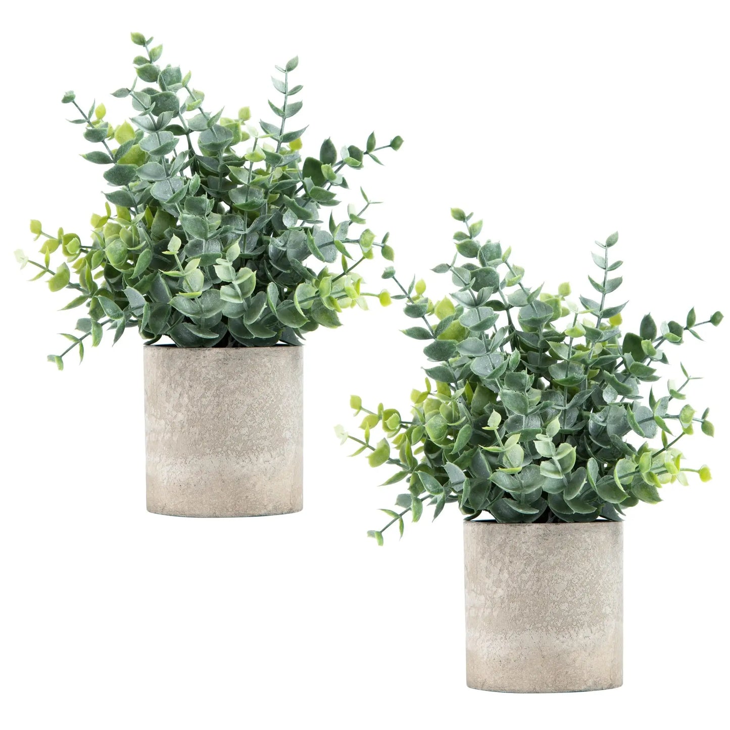 2pcs small simulated plants Eucalyptus potted plants artificial plant rack office desk family bathroom coffee table decoration
