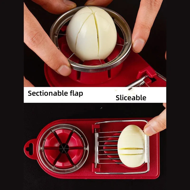 Hemasa Stainless Steel Egg Slicer Sectioner Cutter Mold Flower-Shape Luncheon Meat Cutter Kitchen Gadgets