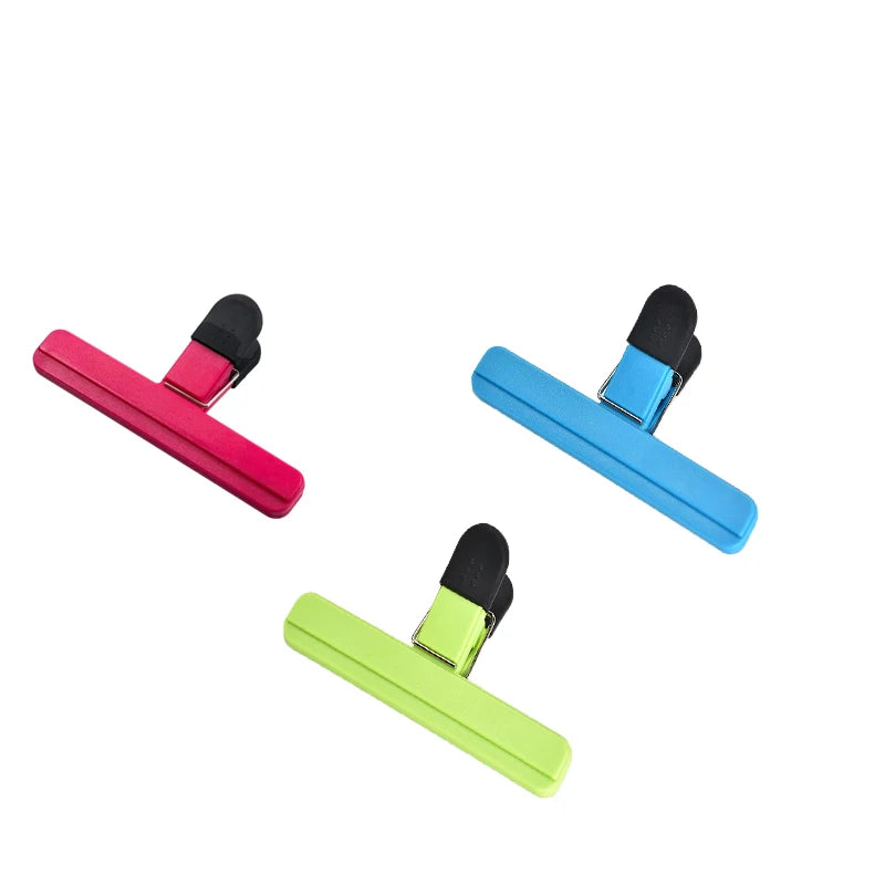 Hemasa Bag Clips for Food Storage 2 Sizes - 6 Pcs Sturdy, Airtight, Reusable Clips for Sealing Freezer Bags-Ideal for Home & Kitchen - Assorted Colors