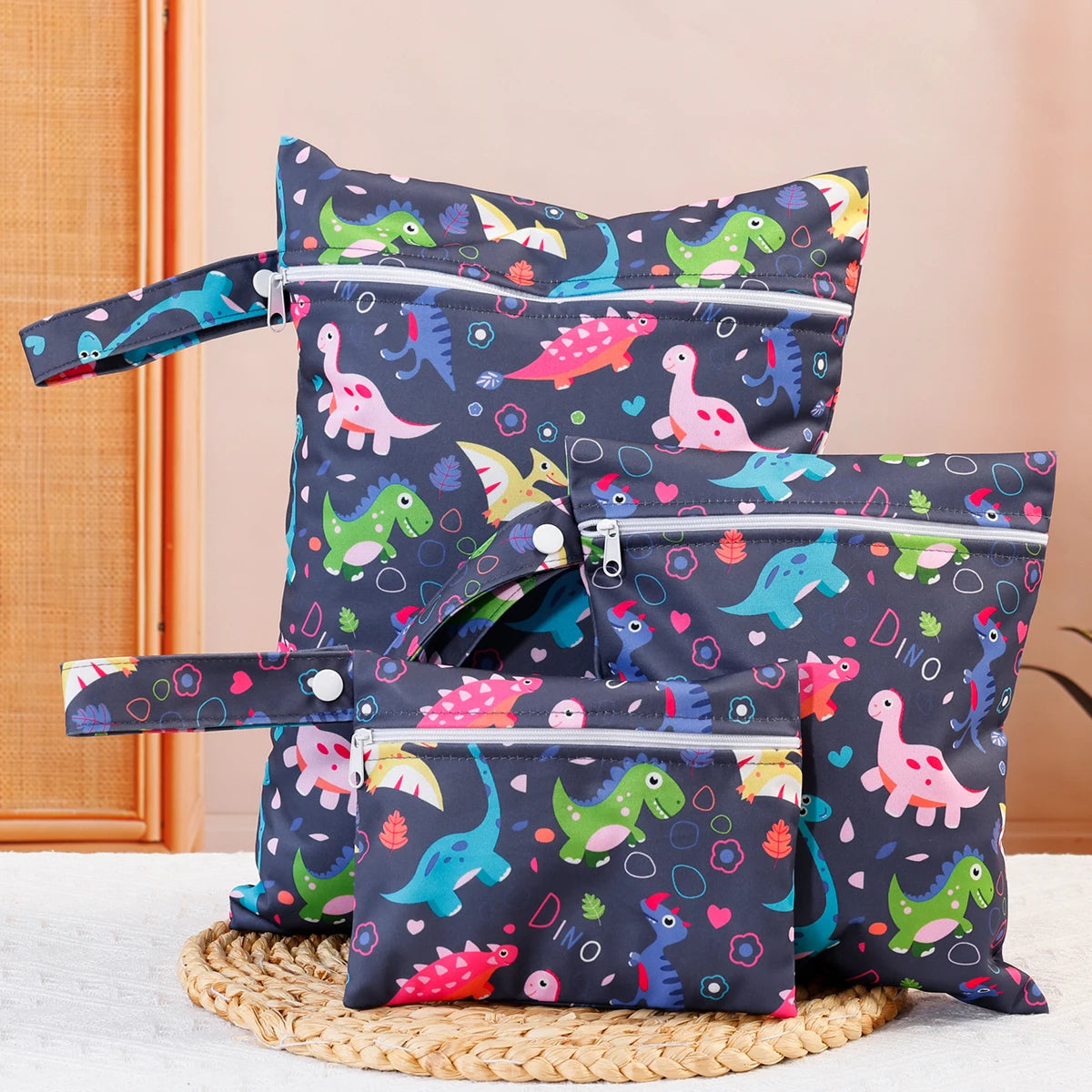 Tejesa 3pcs Set Washable Reusable Baby Blanket Storage Bag /Easy Carry Multifunctional Travel Bag