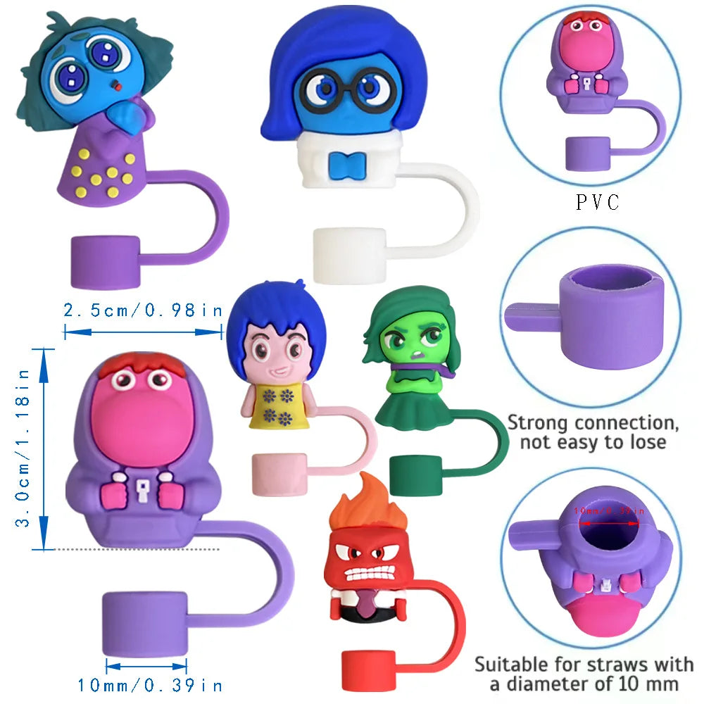 Hemasa Reusable 10mm Silicone Straw Topper Compatible With Dust-Proof Straw Tips Lids