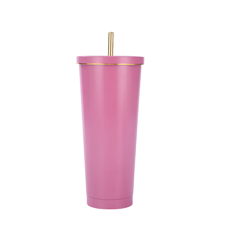 Hemasa New Vacuum Insulated Mug Stainless Steel Thermos Cup Car Coffee Drinking Cup With Straw