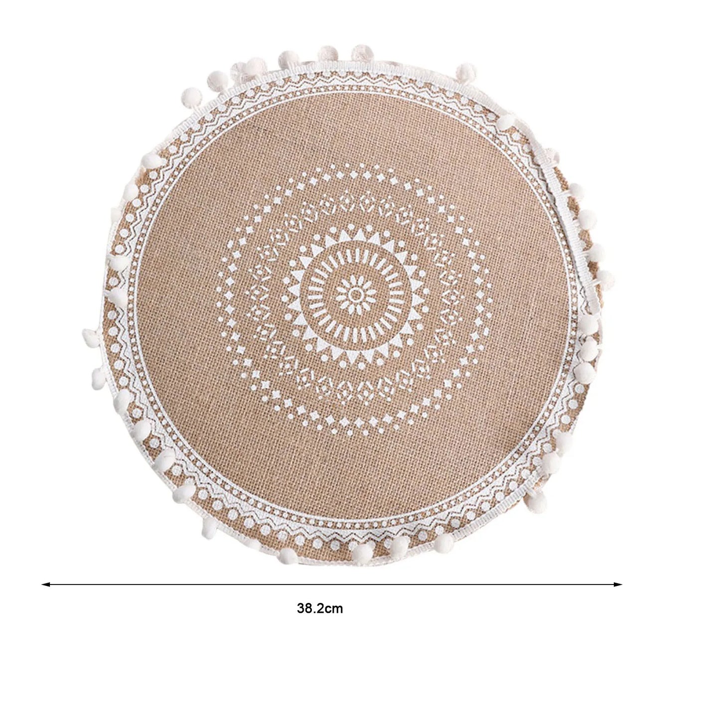 Hemasa Elegant Jute Placemats With Tassels