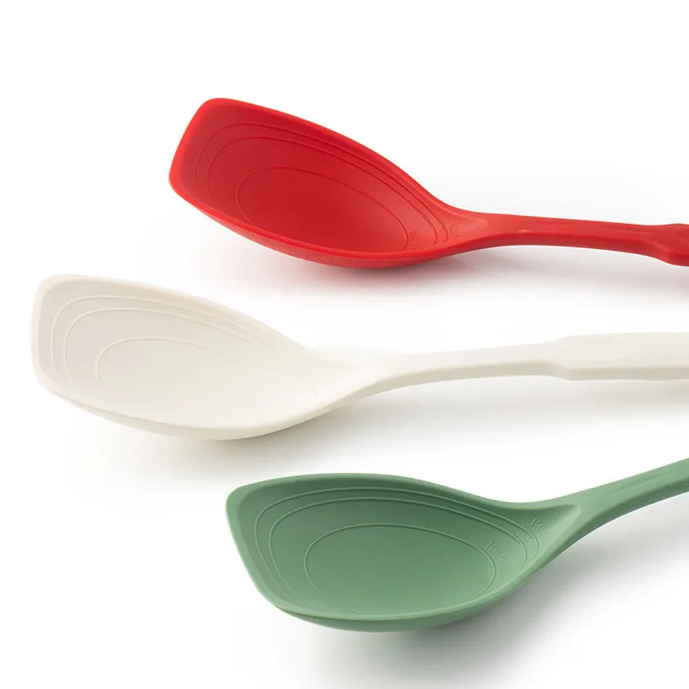 Hemasa Silicone Spoon Multi-use  Comfortable Non-slip Round Handle Large Cooking Utensils Mixing Spoon