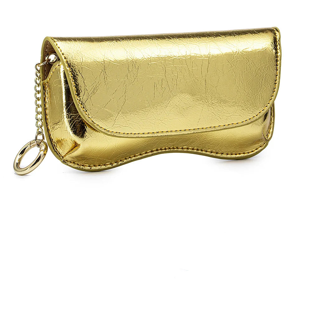 Tejesa Portable Leather Eye Glasses Cases for Women & Men Sunglass Case Unisex Travel Eyeglass Case with Hanging Hook