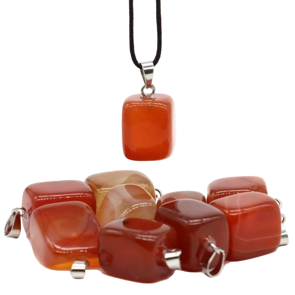 Natural Healing Irregular Tumble Stone Necklace Reiki Mineral Rose Quartz Tiger Eye Pendants for Women Men Jewelry Making Gifts