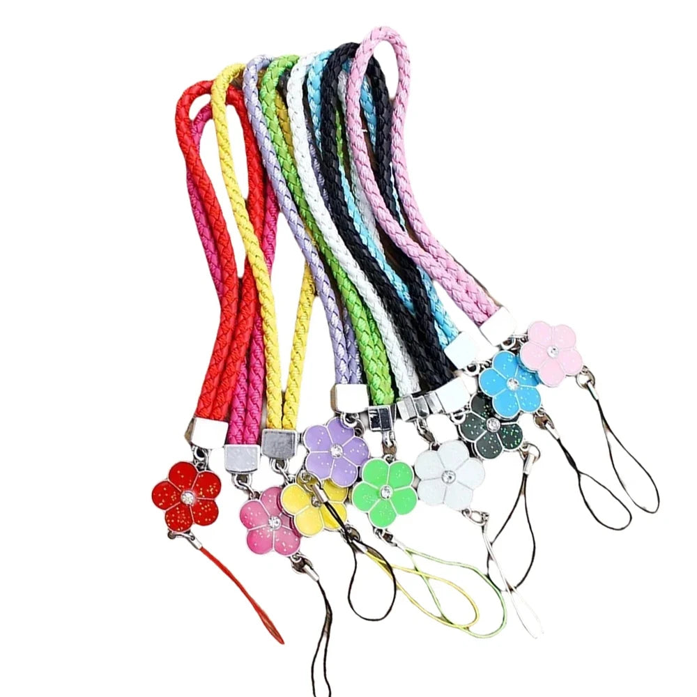 Tejesa Small Flower Phone Straps Mobile Phone Lanyard  for USB ID/ Card Keychain ,for IPhone